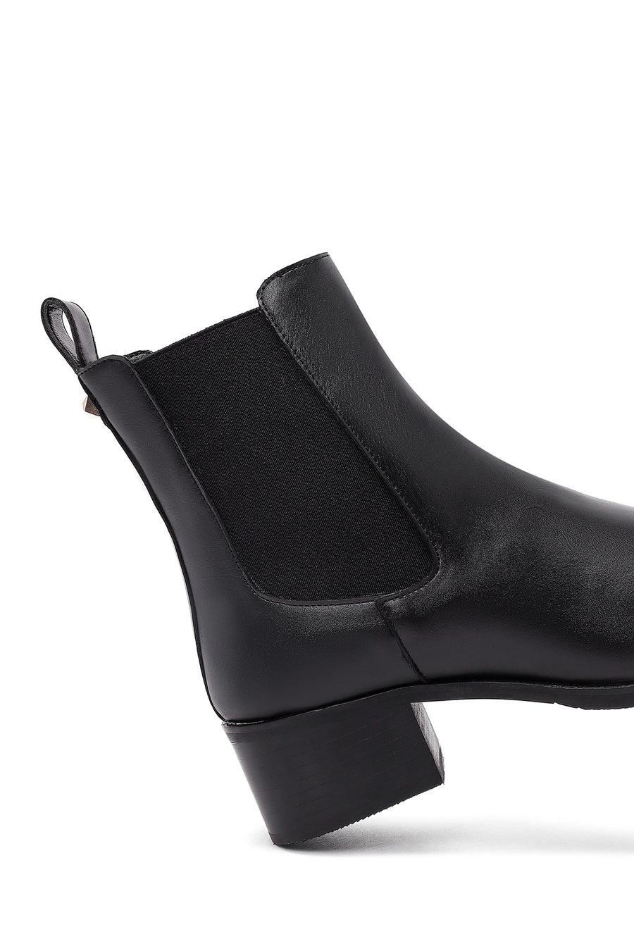 Women's Black Chunky Heel Chelsea Boot