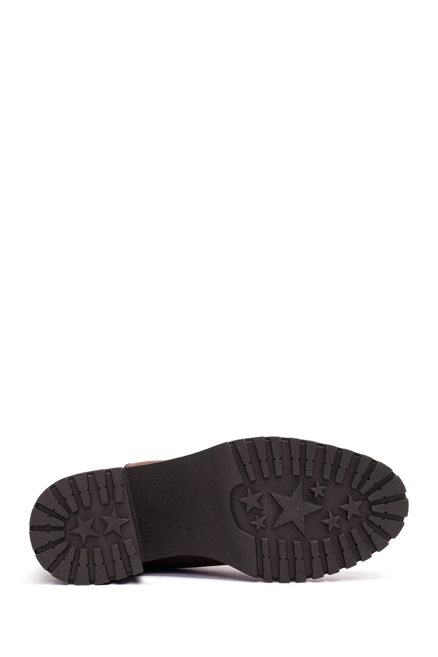 Women's Brown Thick Heeled Suede Chelsea Boot