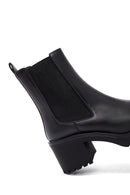 Women's Black Chunky Heel Chelsea Boot | Derimod