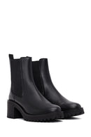Women's Black Chunky Heel Chelsea Boot | Derimod
