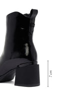 Woman Black Zippered Thick Heel Boots | Derimod