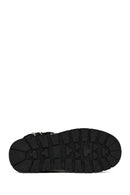 Women's Black Lace-Up Chunky Sole Suede Teddy Boots | Derimod