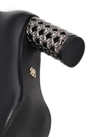 Women's Black Lace-Up Zippered Thick Heeled Boots | Derimod
