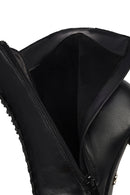 Women's Black Lace-Up Zippered Thick Heeled Boots | Derimod