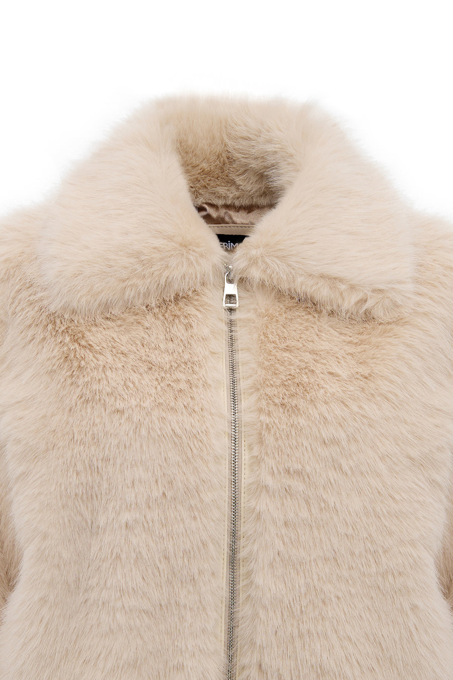 Dallas Women's Beige Shirt Collar Teddy Coat