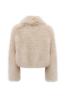 Dallas Women's Beige Shirt Collar Teddy Coat | Derimod