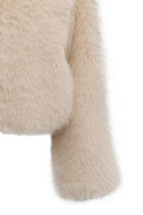 Dallas Women's Beige Shirt Collar Teddy Coat | Derimod