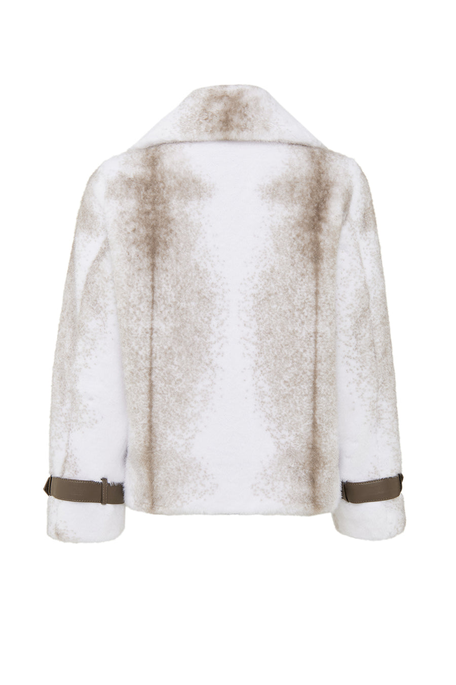 Anabel Women's White Teddy Leather Jacket