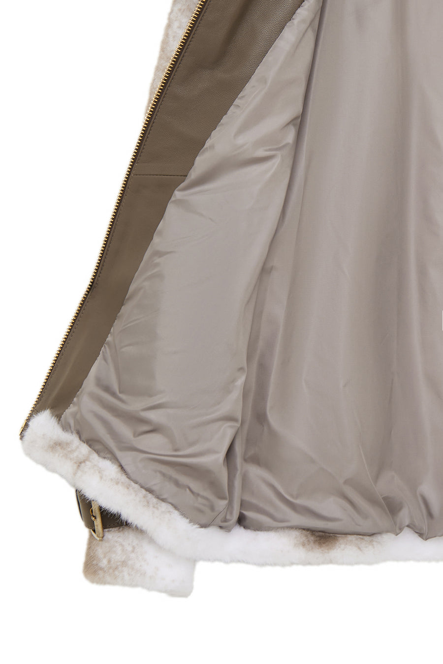 Anabel Women's White Teddy Leather Jacket