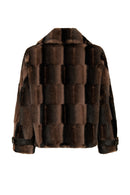 Anabel Woman Brown Teddy Leather Jacket | Derimod