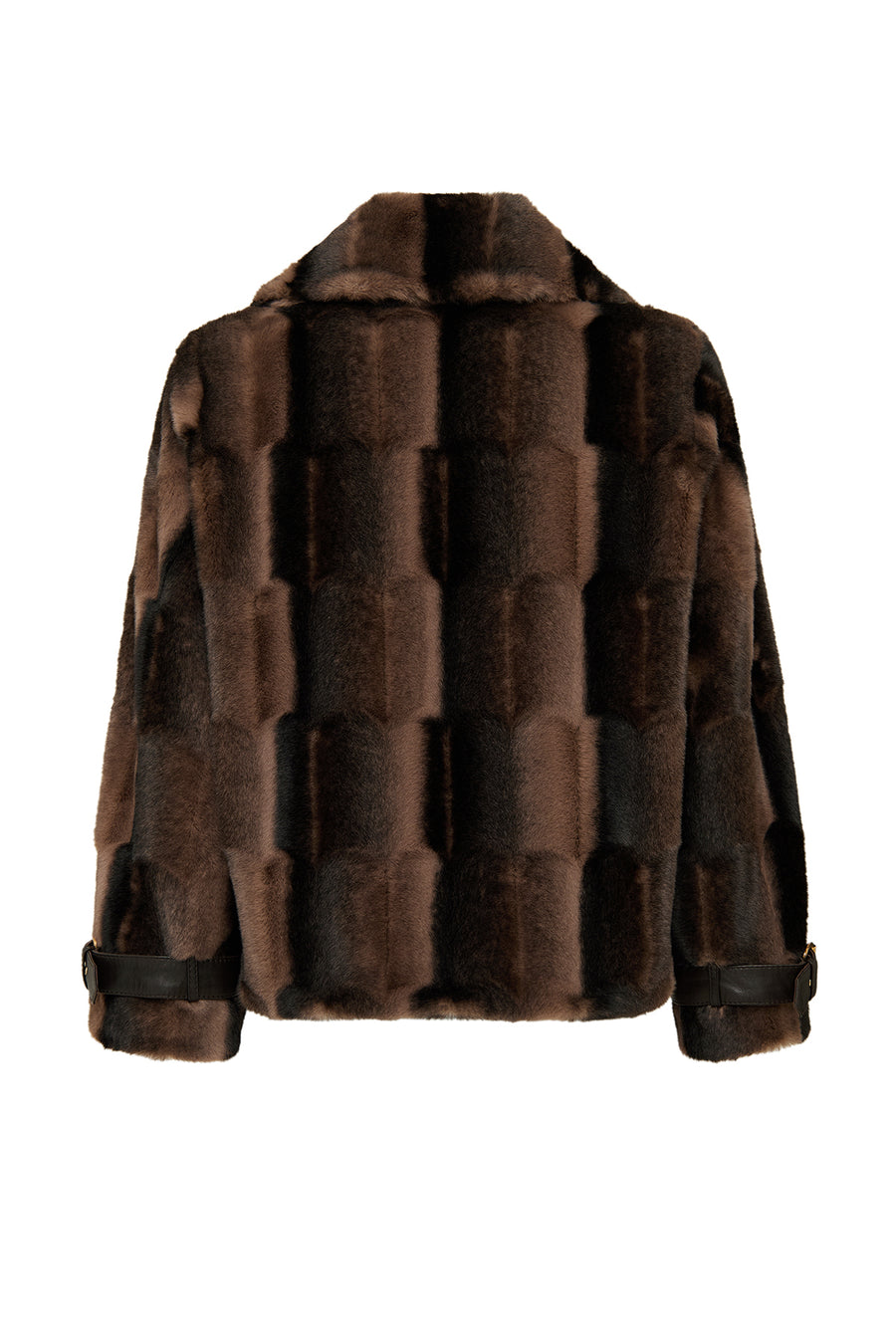 Anabel Woman Brown Teddy Leather Jacket