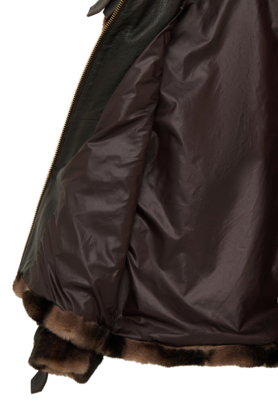 Anabel Woman Brown Teddy Leather Jacket