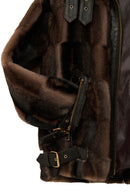 Anabel Woman Brown Teddy Leather Jacket | Derimod