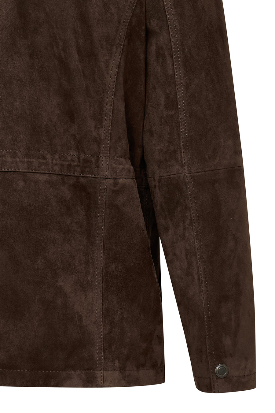 Salah Men's Tan Shirt Collar Suede Leather Jacket
