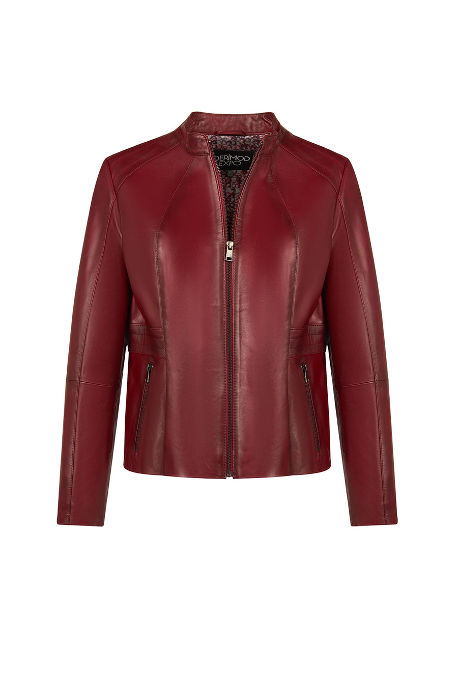 Lydia(Plus) Woman Red Wide-Fit Leather Jacket