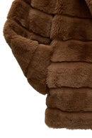 Vienna Women's Mustard Hooded Teddy Jacket | Derimod