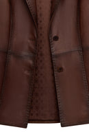 Barbara Women's Brown Blazer Leather Jacket | Derimod