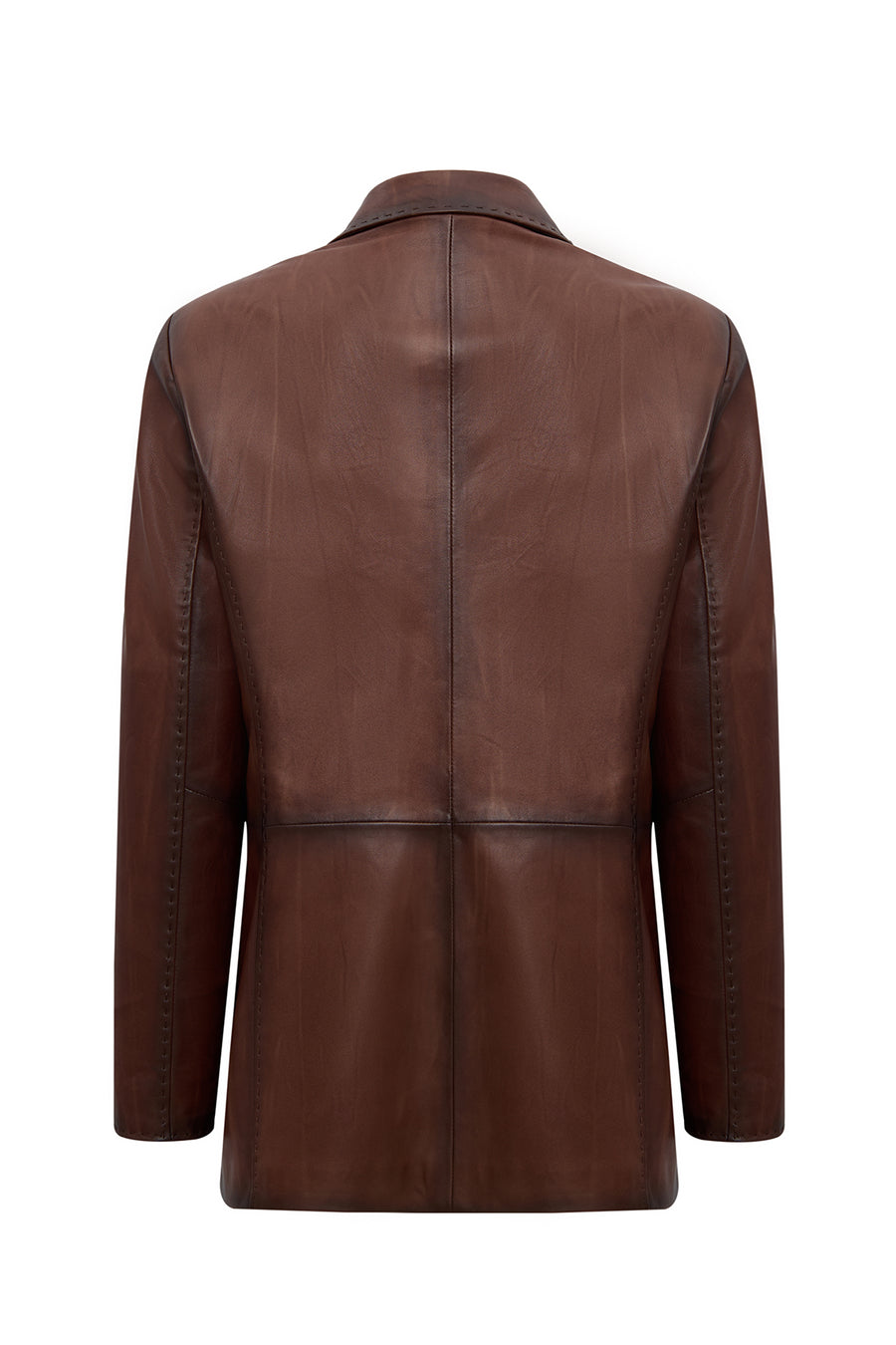 Barbara Women's Brown Blazer Leather Jacket