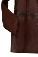 Barbara Women's Brown Blazer Leather Jacket | Derimod
