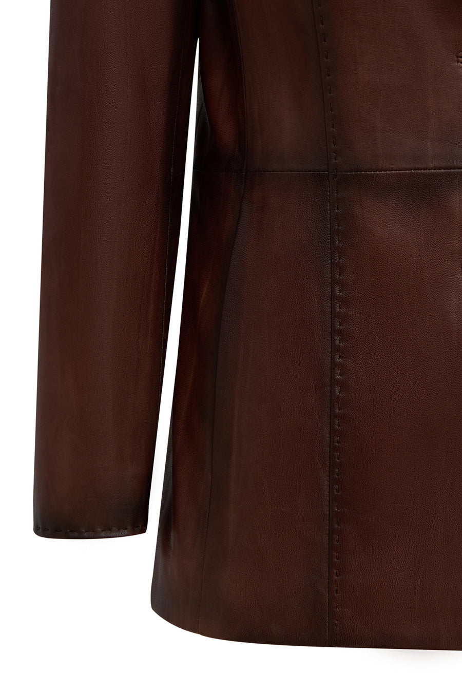 Barbara Women's Brown Blazer Leather Jacket