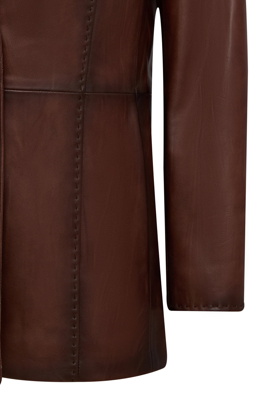 Barbara Women's Brown Blazer Leather Jacket