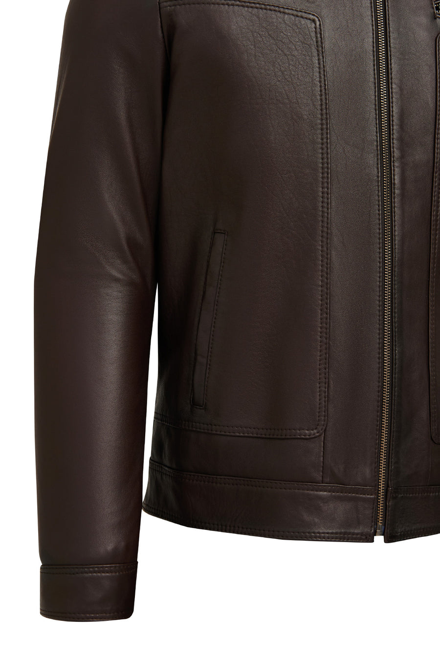 Felibe Men Brown Leather Jacket
