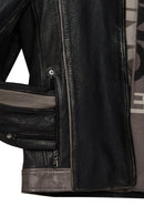 Barry Erkek Gri Hakim Yaka Slim-Fit Deri Mont | Derimod