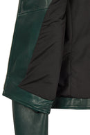 Egoist Woman Green Short Biker Leather Jacket | Derimod