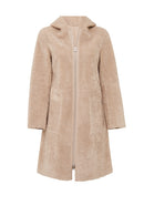 Fiorentini Women Beige Reversible Hooded Teddy Coat | Derimod