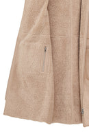 Fiorentini Women Beige Reversible Hooded Teddy Coat | Derimod