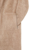 Fiorentini Women Beige Reversible Hooded Teddy Coat | Derimod