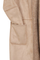 Fiorentini Women Beige Reversible Hooded Teddy Coat | Derimod