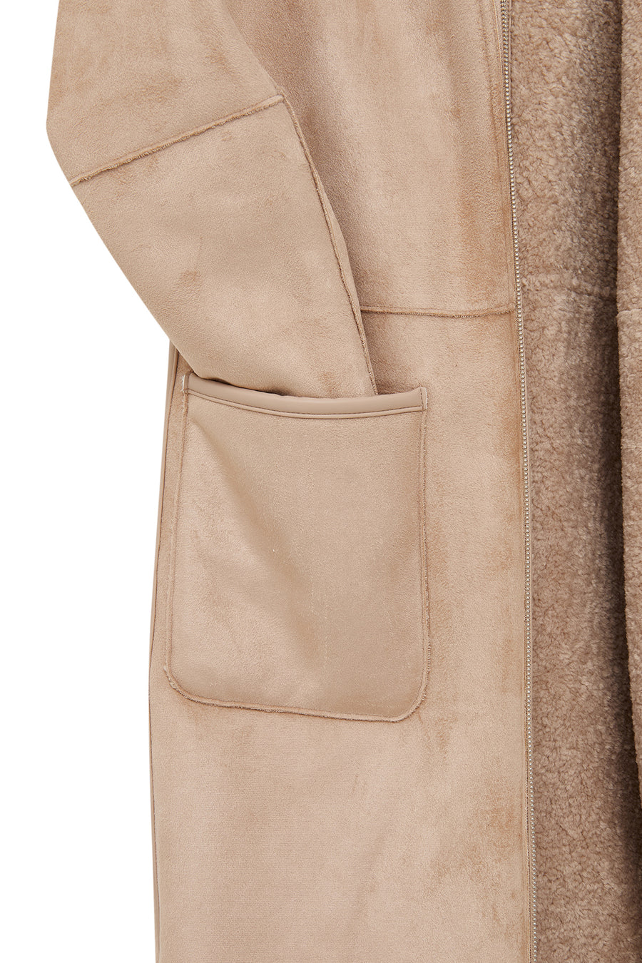 Fiorentini Women Beige Reversible Hooded Teddy Coat