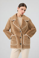 Vald'isere Kadın Camel Teddy Mont | Derimod