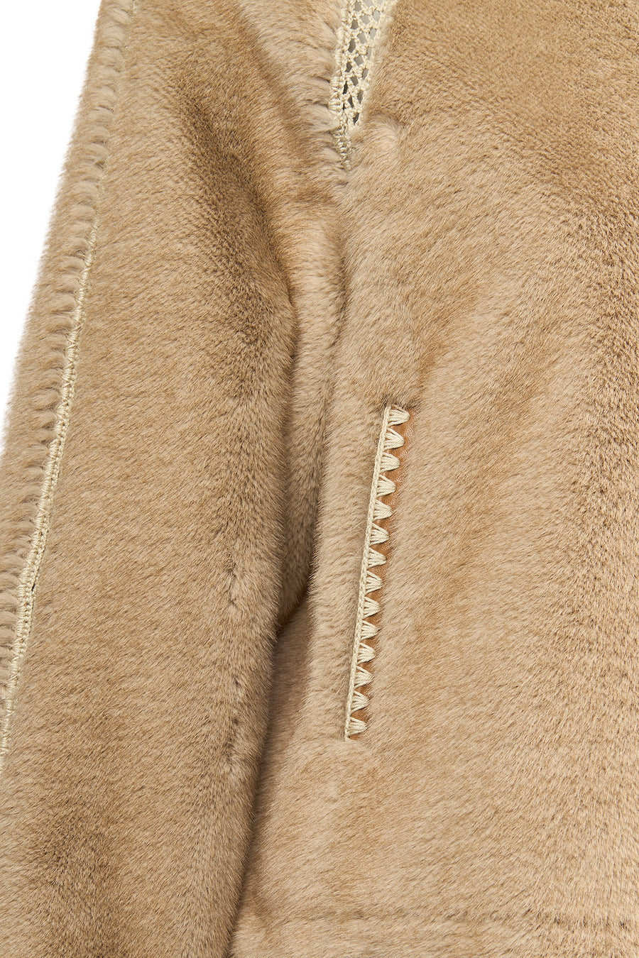 St-Moritz Kadın Bej Oversize Teddy Mont
