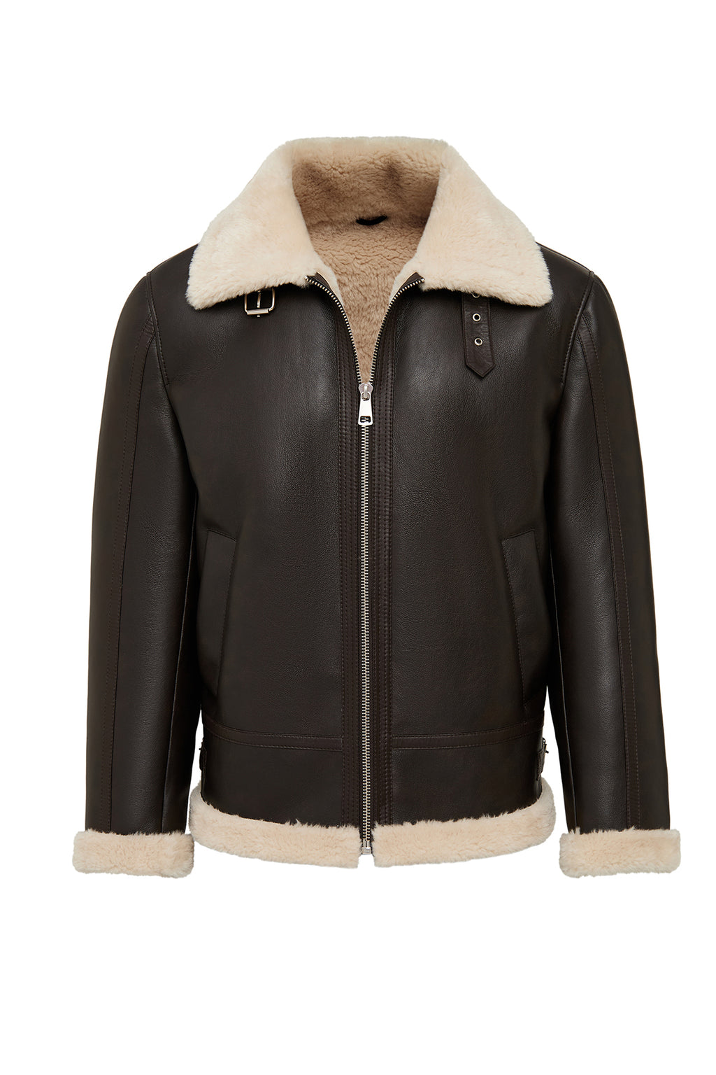 Bern Erkek Kahverengi Teddy Deri Mont