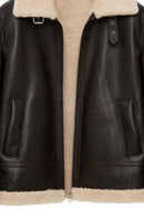 Bern Men's Brown Teddy Leather Jacket | Derimod