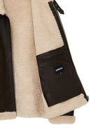 Bern Men's Brown Teddy Leather Jacket | Derimod