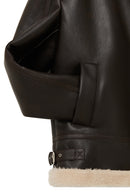 Bern Men's Brown Teddy Leather Jacket | Derimod