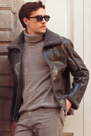 Zurich Men's Grey Teddy Coat | Derimod
