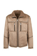 Gstaab Men's Beige Collar Teddy Coat | Derimod