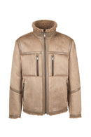 Gstaab Men's Beige Collar Teddy Coat | Derimod