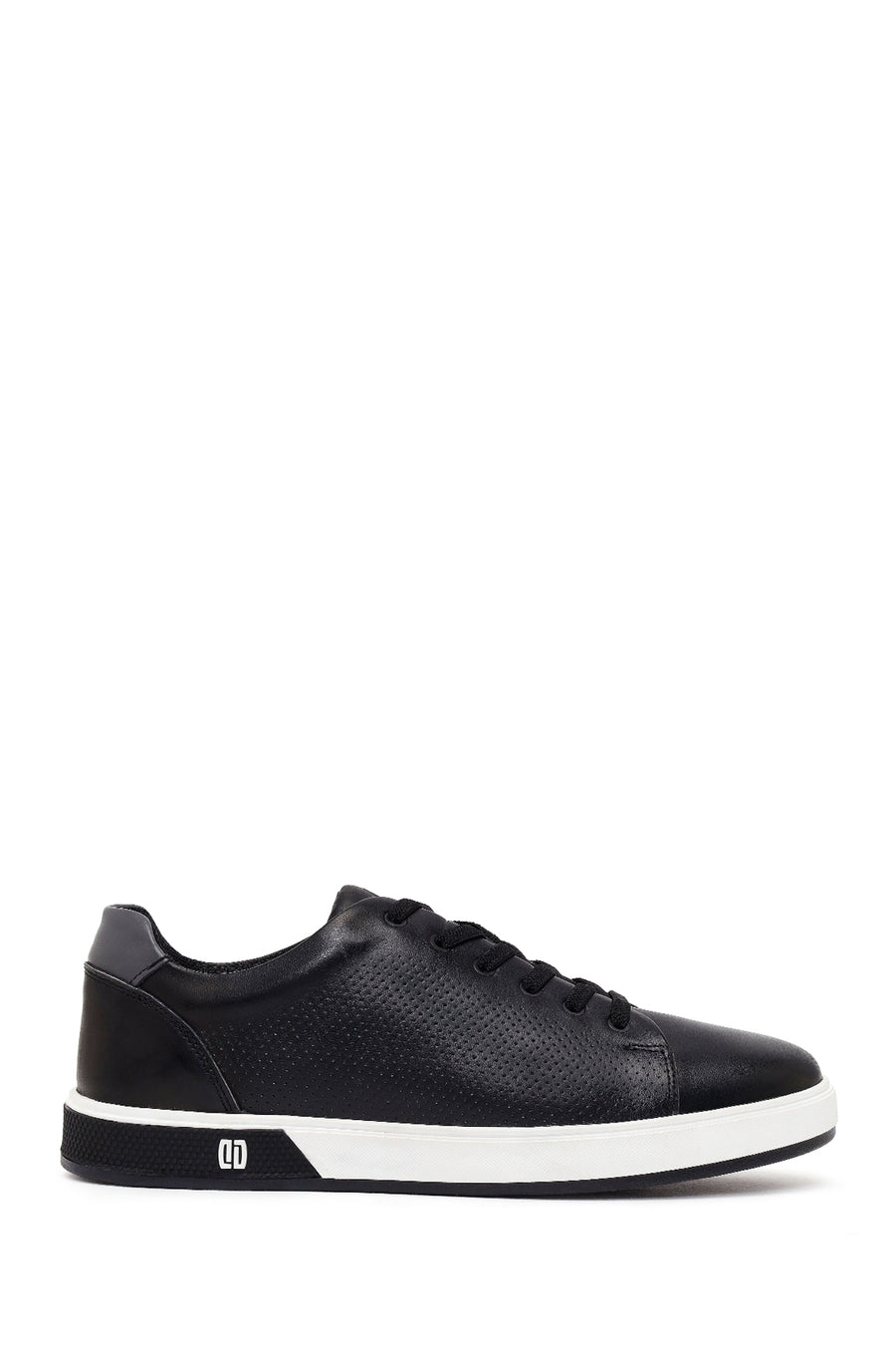 Erkek Siyah Bağcıklı Deri Sneaker 26SFD680818 | Derimod