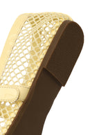 Woman Yellow Mesh Ballerine Shoes | Derimod