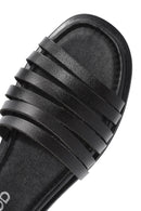 Women's Black Ankle Strap Leather Bodrum Sandals | Derimod