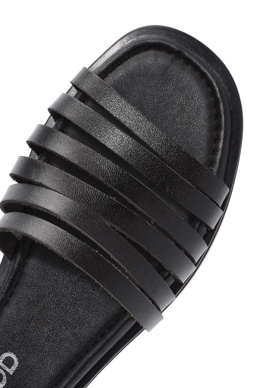 Women's Black Ankle Strap Leather Bodrum Sandals