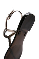 Women's Black Jelly Sandals with Stones | Derimod
