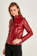 Mystery Women's Leather Jacket | Derimod