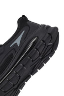 Derimod Zero Men's Black Lace Up Fabric Sneaker | Derimod