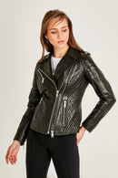 Gigi Women's Leather Jacket | Derimod